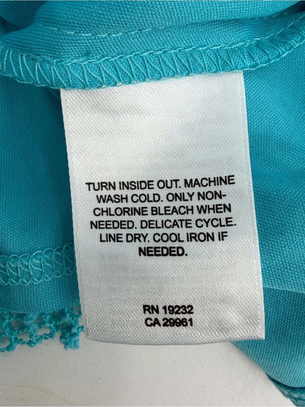 Alfred Dunner Top Women’s PM PETITE MEDIUM Turquoise 3/4 Slv Sharkbite Hem - Picture 6 of 11